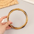 Miniatyrbillede 4 af 8: 1 Stk Bambus Pung Håndtag Ramme Bøjle DIY Bambus O Taske Håndtag Ba L