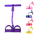 Miniatyrbillede 2 af 5: 4 Tube Fitness Resistance Bands Latex Pedal Exerciser Sit-up Pu Red
