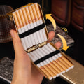 Miniatyrbilde 4 av 8: Ny luksus vintage gravert veskeholder lommeoppbevaringsboks D