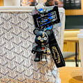 Pikkukuva 5 / 8: Robot Mechanical Bear Avaimenperä Nahkainen Avaimenperä miehille Naisille Blue