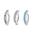 Miniatyrbilde 5 av 8: Blomst sommerfugl hjerteform navle ring Rhinestones Nave A7