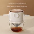 Miniatyrbillede 2 af 8: Bærbart foldbart kaffefilter i rustfrit stål, genanvendeligt kaffe White