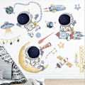 Miniatyrbilde 1 av 8: Avtakbare Cartoon Space Astronaut Wall Stickers for barnerom N