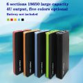 Miniatyrbillede 2 af 8: 6* 18650 Batterioplader Dæksel Power Bank Case DIY Box 4 USB Po Green