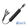 Miniatyrbillede 1 af 7: USB-opladningskabel til Micro USB Type-C 3A 3-i-1 Black