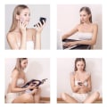Pikkukuva 3 / 5: Silikoninen set Hierontavartalokupit Takaisin Gua Sha Vent White