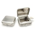 Miniatyrbillede 6 af 8: Rustfrit stål firkantet lomme askebæger metalbakke med låg Port