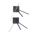 Miniatyrbilde 5 av 5: Silent Clock Viser Quartz Vegg Clock Mechanism Movement red and black