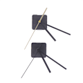 Miniatyrbillede 5 af 5: Silent Clock Viser Quartz Vægur Mekanisme Bevægelse Black