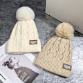 Pikkukuva 4 / 8: Cap Uusi fleecevuorattu lämmin villahattu n tyylinen pipohattu Fa Light brown