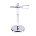Miniatyrbillede 1 af 8: Mænd Stål Safety Razor Stand Double Edge Razor Art Holder Barbering Silver