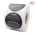 Miniatyrbillede 1 af 8: 1,5 tommer 500 stk/rulle Vandtæt stearinlys advarselsetiket stearinlys Con A2