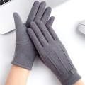 Miniatyrbillede 3 af 8: 1 Par Winter Warm Touch Elegant Simple Cashmere Handsker Tykke Gray