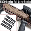 Miniatyrbilde 5 av 5: 4 stk Gummiskinnedeksler Plaststigeform For Handguard Pro Black