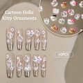 Miniatyrbillede 2 af 8: 10 stk Fine Flicker Katie Cat Nail Cartoon Accessories Mini Resi DZ781-04