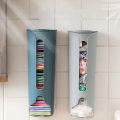 Miniatyrbillede 1 af 8: Væghængende affaldspose Opbevaringsboks Køkken Plastposeholder White