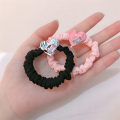 Pikkukuva 4 / 8: e Heart Pendent Hiusköydet paksusuolen ympyrä ponytail Scru Black