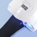 Miniatyrbillede 7 af 8: 1 Par Anti UV Handsker UV Shield Handske Fingerløs Manicure Nail Pink