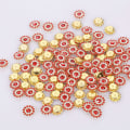 Miniatyrbillede 1 af 8: 25 Stk14mm Blomsterformet Sparkling Button Flatback Sydug red