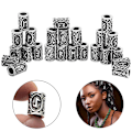 Pikkukuva 1 / 5: 24 kpl Viking Runes Set Loose Beads Välihelmet Hiuspunoksiin