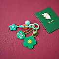 Miniatyrbillede 4 af 8: Creative Candy Color Flower Heart Pendant Keychain e Keyring Ba Purple