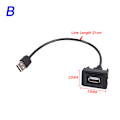 Miniatyrbillede 1 af 5: Bil Dashboard Flush Mount USB2.0 Panel forlængerkabel Adapter B