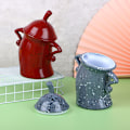 Miniatyrbillede 6 af 8: Canister With Attitude Krukker Akimbo Crooked Body Mugs og Hipster Gray