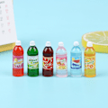 Pikkukuva 1 / 5: 6 kpl 1/12 Dollhouse Miniatyyri Resin Pullo Simulaatio Soda Bott