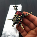 Pikkukuva 2 / 8: Car Styling 3D Metal Pirate Skull Emblem rintanappitarrat