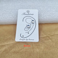 Miniatyrbillede 1 af 5: Crystal Magnetic Ear Stud Øreringe Zircon Magnet Øreringe 1pair 4mm
