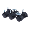 Miniatyrbillede 6 af 8: 1 par 1 tommer universalhjul drejelige hjul rullestol Ca D 1Pair