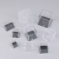 Miniatyrbilde 5 av 8: 1 stk. Oppbevaringsbokslokk Gemstone Display Mynt Clear Container Spes A3
