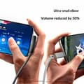 Miniatyrbilde 4 av 8: 100W USB til Type C hurtiglading 90° albue datakabel PD USB C A