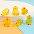 Miniatyrbilde 5 av 7: Lysende Mini Resin Lysende Kylling Ornament Statue Miniatyr D