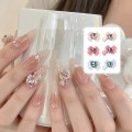 Miniatyrbillede 2 af 8: Bowknot Tie Nail Art Diamond Rhinestones Manicure Decor smykker A84