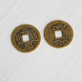 Miniatyrbilde 1 av 6: 10 stk Feng Shui-mynter 1,00" 2,5 cm Lucky Fortune Coin I Ching S