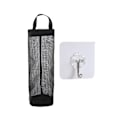 Miniatyrbillede 1 af 5: Hjemmekøbmandsposeholder Vægmonteret Mesh-plastikposedispenser T Black