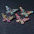 Miniatyrbild 3 av 5: Mode färgglad fjärilsbrosch Bröllop Kristall Rhinestone In A3