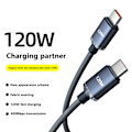 Pikkukuva 8 / 8: 120 W USB C - Type C -kaapeli IPhone 15 Pro Max 13 Oneplus PO:lle Purple-1m