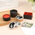 Miniatyrbild 2 av 5: 3st Miniatyr dockhus Middagstallrikar Mini Sushi tallrik Dishe A4