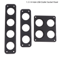 Miniatyrbilde 3 av 8: 1/2/3/4 hull USB-uttak Panel Sort ABS-husholder K A2