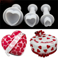 Miniatyrbilde 1 av 8: 3 Stk/sett DIY Bakeform Hjerteform Kake Sjokolade Sukker Deco