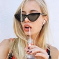 Miniatyrbillede 4 af 8: Vintage solbriller Kvinde Sexet Retro Small Cat Eye Solbriller E Black