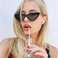 Pikkukuva 4 / 8: Vintage aurinkolasit Nainen Sexy Retro Pienet Kissansilmä Aurinkolasit E Red