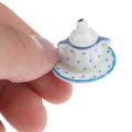 Miniatyrbillede 3 af 5: 1:12 dukkehus miniature 17 stk porcelæn te kop sæt chintz flo E