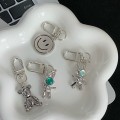 Pikkukuva 5 / 8: Cross Keychain Creative pyörivä reppuriipus Silver-A8