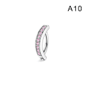 Miniatyrbillede 1 af 8: Blomst sommerfugl hjerte form navle ring Rhinestones Nave A10