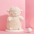 Pikkukuva 3 / 8: Sweet White Sheep Lam Hold Tulip Flower Pehmeä täytetty halausnukke P A4