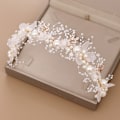 Miniatyrbilde 5 av 5: Pearl Flower Pannebånd Brudehodeplagg Wedding Crown Fashion A1
