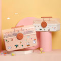 Miniatyrbild 3 av 8: Barnens hårtillbehör Förvaringsbox Huvudrep Hårnålsgummi Pink